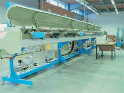 A system for the control of a plasma wire-treatment machine